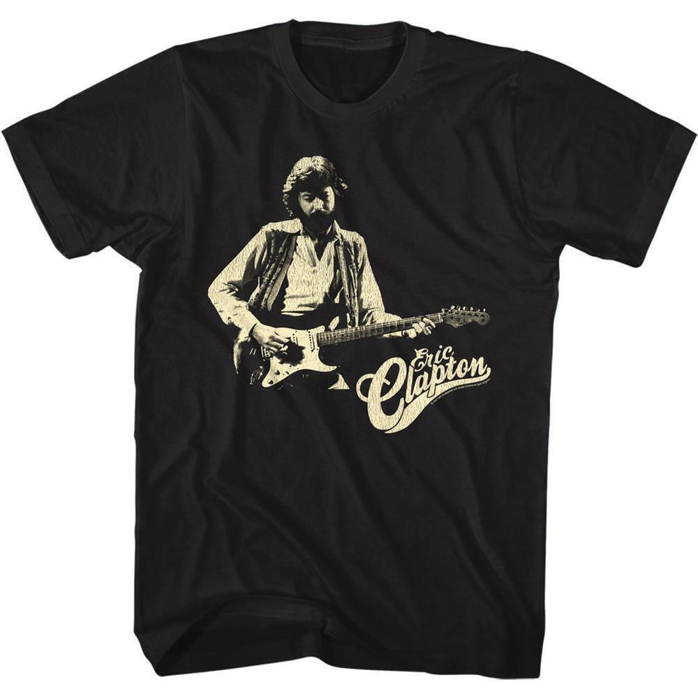 Eric Clapton Clapton W Guitar Black Adult T Shirt